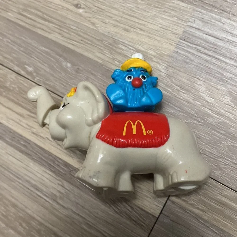 McDonald's Circus GRIMACE ON CALLIOPE Elephant Circus Fries toy